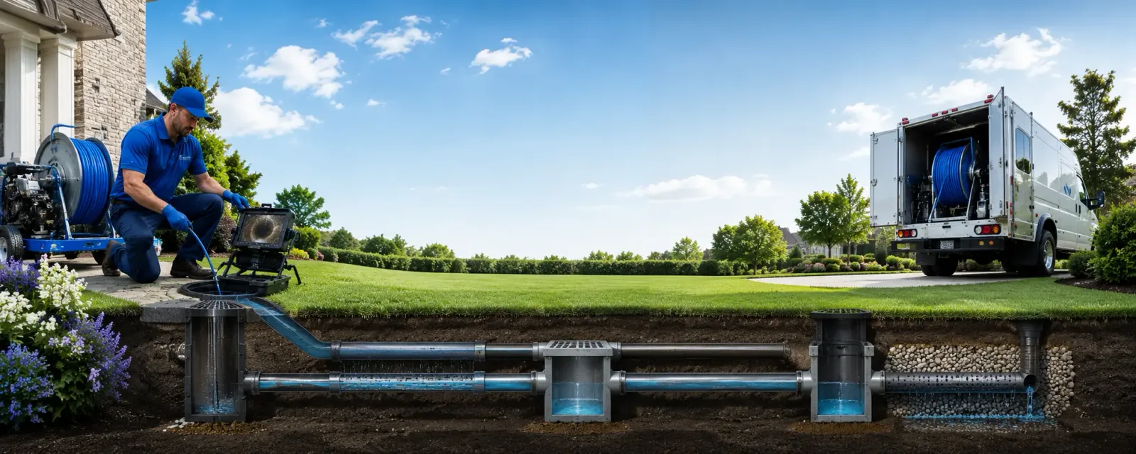 Outdoor drain cleaning information for University Park, IA